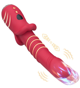 Posuwisty czerwony wibrator