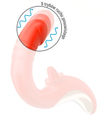 Czerwony wibrator z ruchomym języczkiem