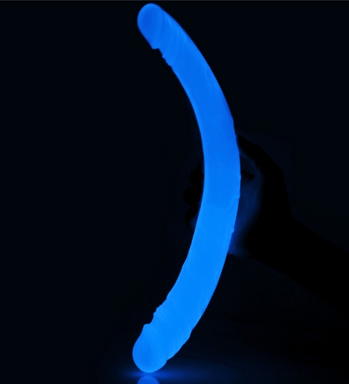 Długie podwójne świecące dildo