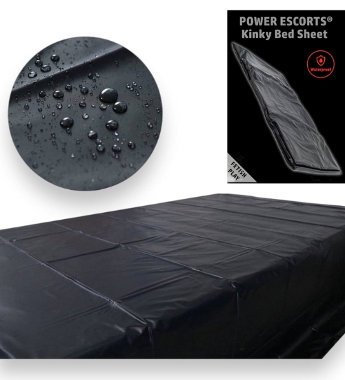 Czarne wodoodporne prześcieradło