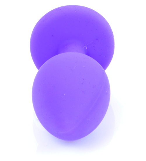 Fioletowy Silikonowy Plug z Czerwonym Kryształem