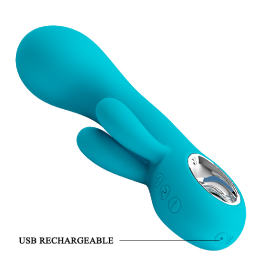 Turkusowy króliczek z uchwytem