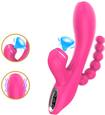 Wielofunkcyjny różowy wibrator z kulkami analnymi