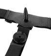 Podwójny fioletowy strap-on z regulacją wibracji