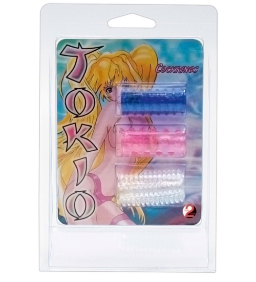 Nakładki z wypustkami na penisa -3szt