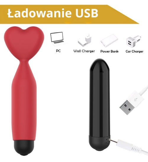 Mini masażer łechtaczki - wibrujące serduszko