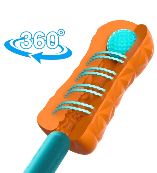 Pomarańczowy masturbator z kulką 360