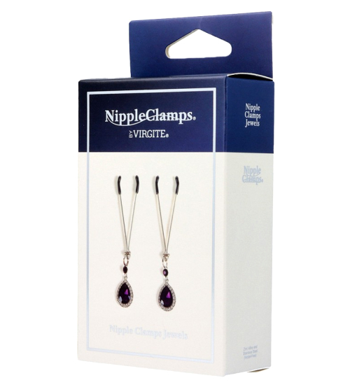 Zaciski na sutki - fioletowy diament