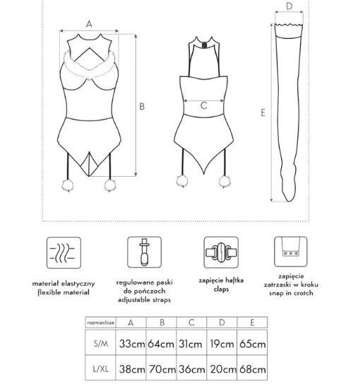 Przebranie Śnieżynki - 3 elementy
