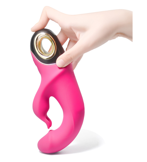 Różowy wibrator typu króliczek - gładki