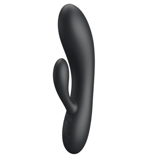 Czarny poręczny wibrator króliczek