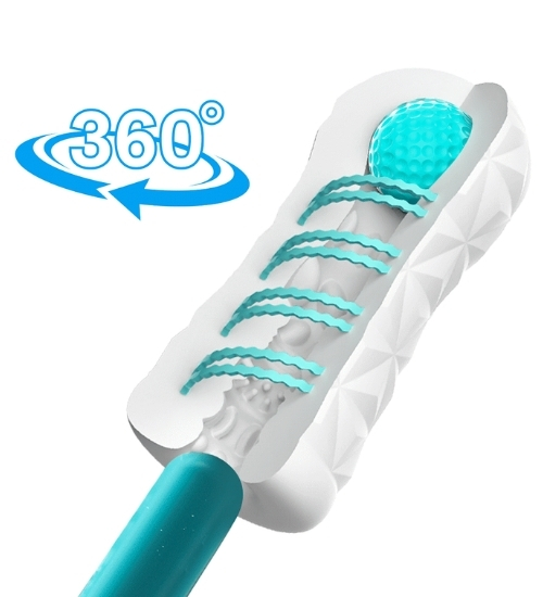 Biały masturbator z kulką 360