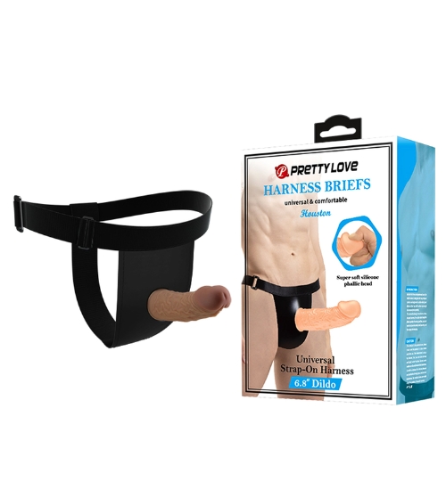 Silikonowy strap-on z miękką główką