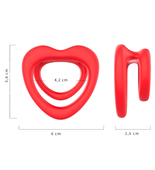 Podwójny ring serduszko