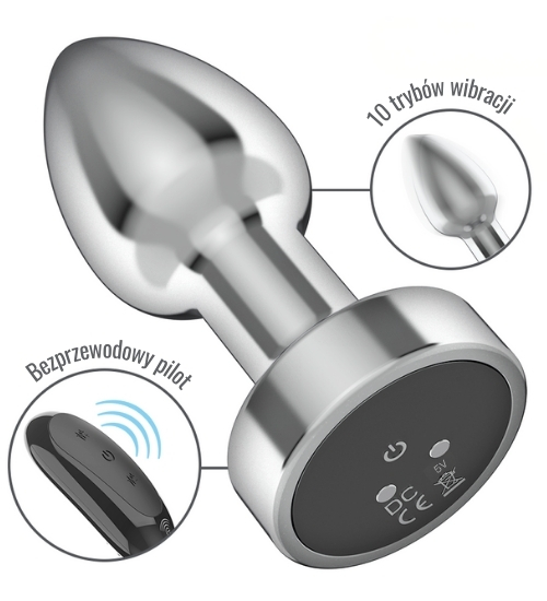 Metalowy korek z bezprzewodowym pilotem
