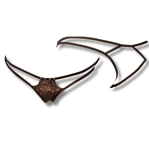 Kuszące stringi z dziurką