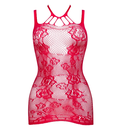 Czerwona koronkowa sukienka