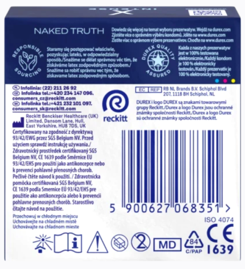 Stymulujące prezerwatywy Durex intense 3 szt