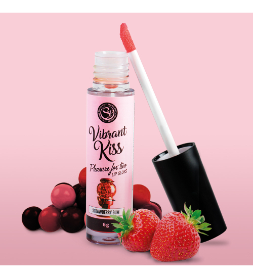 Lip Gloss Vibrant - wibrujący błyszczyk guma truskawka