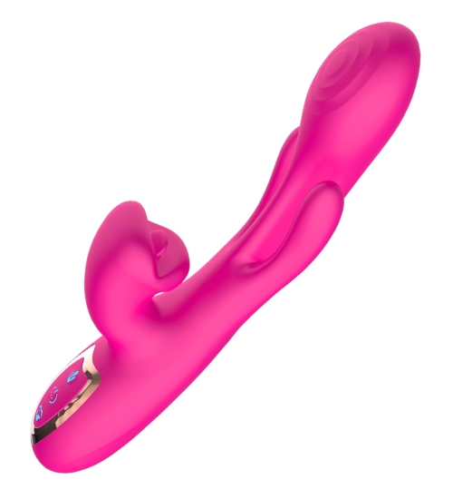 Różowy wibrator potrójnej mocy