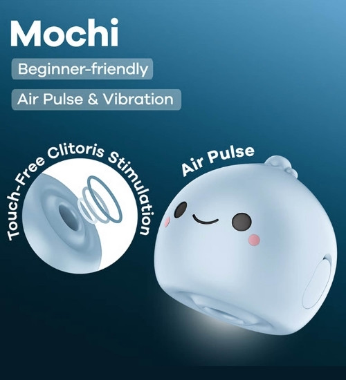 Słodkie błękitne Mochi - bezdotykowy stymulator łechtaczkowy