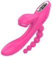 Wielofunkcyjny różowy wibrator z kulkami analnymi