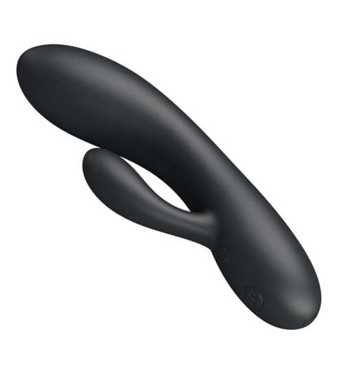 Czarny poręczny wibrator króliczek