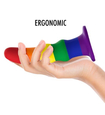 Tęczowe silikonowe dildo Mythology