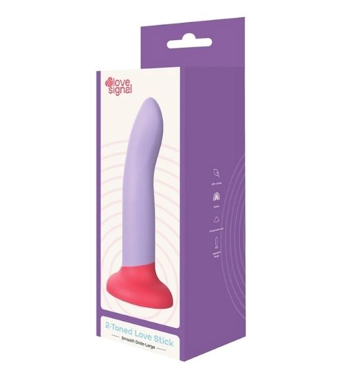 Sprężyste fioletowe dildo z czerwoną przyssawką