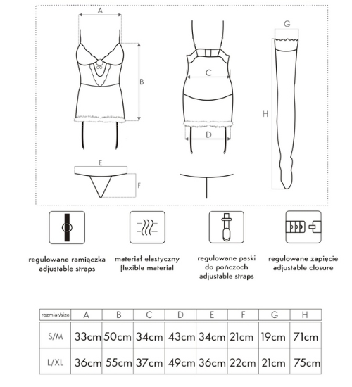 Komplet świątecznej Mikołajki z chokerem