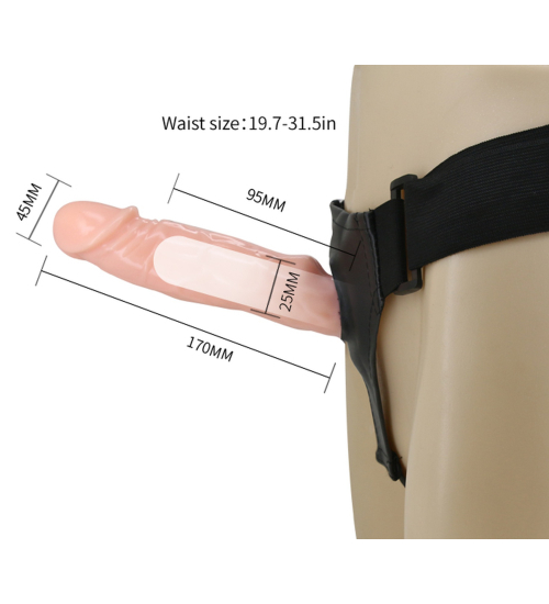 Wibrujący penis na szelkach