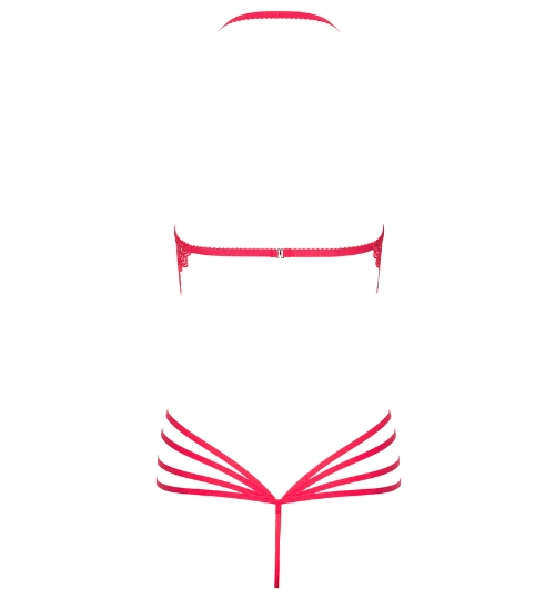 Wyrafinowane czerwone body Denver Teddy