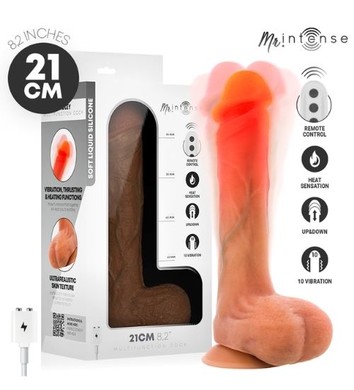 Realistyczne dildo z ruchem posuwistym sterowane pilotem