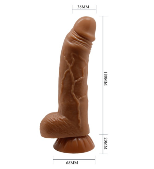 Realistyczne żyłkowane dildo z ruchomą skórą
