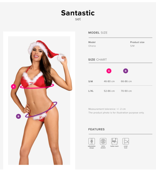 3-częściowy komplet świąteczny Santastic