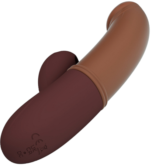 Brązowy wibrator do punktu G i łechtaczki
