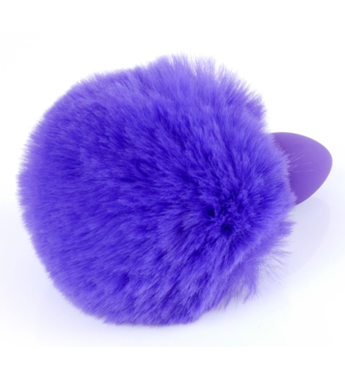 Fioletowy korek z pomponem