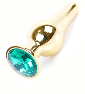 Plug analny z zielonym kryształkiem