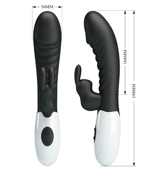 Czarny wibrator króliczek