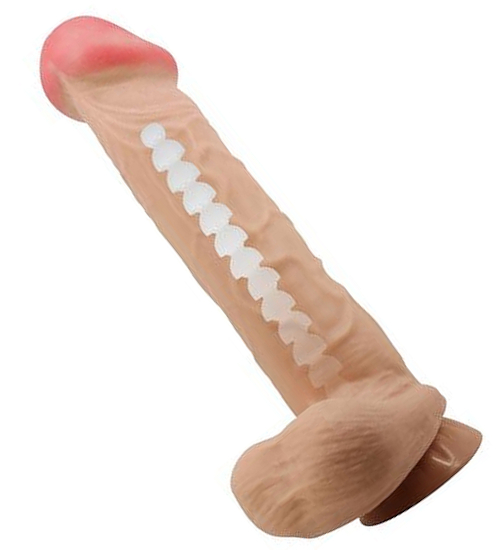 Grube dildo z kręgosłupem