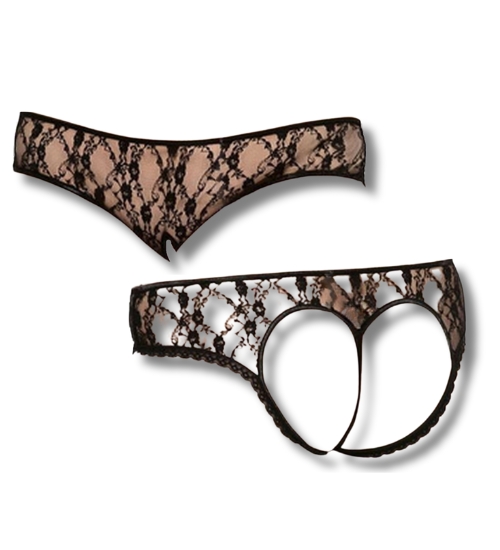 Plus size majtki z odkrytymi pośladkami