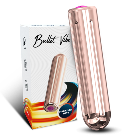 Mini wibrator - różowe złoto