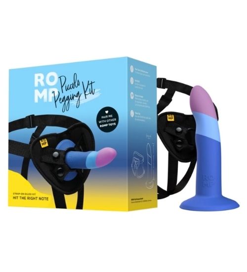 Trójkolorowy strap-on dla kobiet