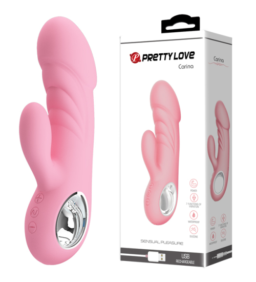 Wyprofilowany wibrator Pretty z rączką