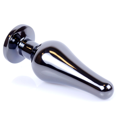 Czarny Plug Analny z Diamentem