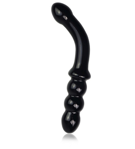 Lovetoy -szklane czarne dildo