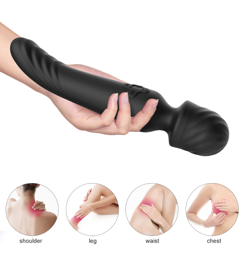 Podgrzewany wibrator - Mission black