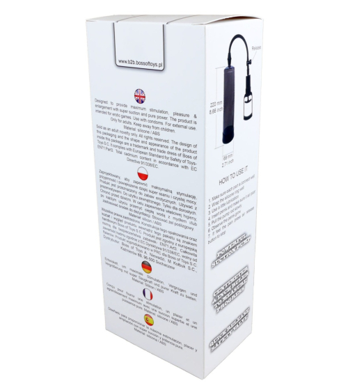 Czarna pompka do penisa