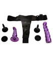 Fioletowy podwójny strapon dla kobiet