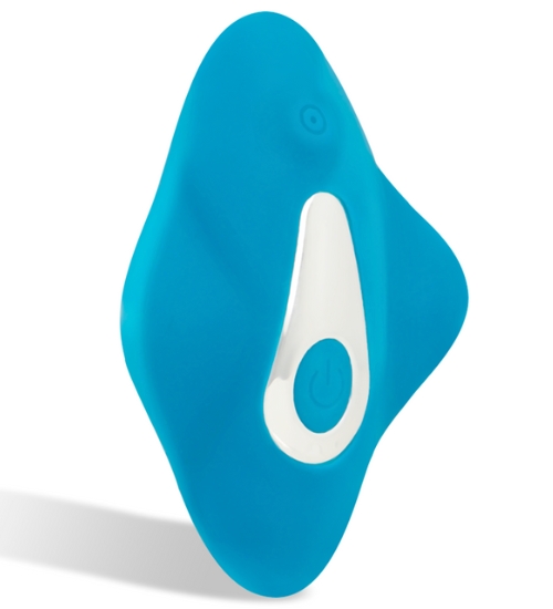 Turkusowy wibrator do majtek z pilotem